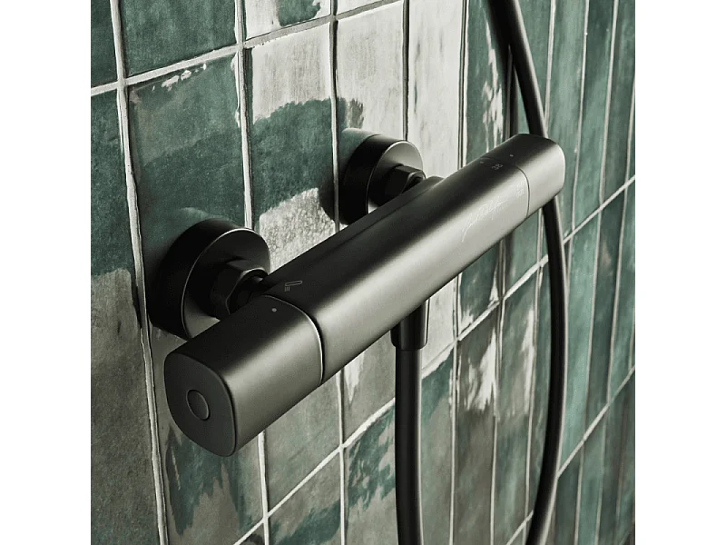 Mitigeur douche thermostatique JACOB DELAFON July+ noir mat