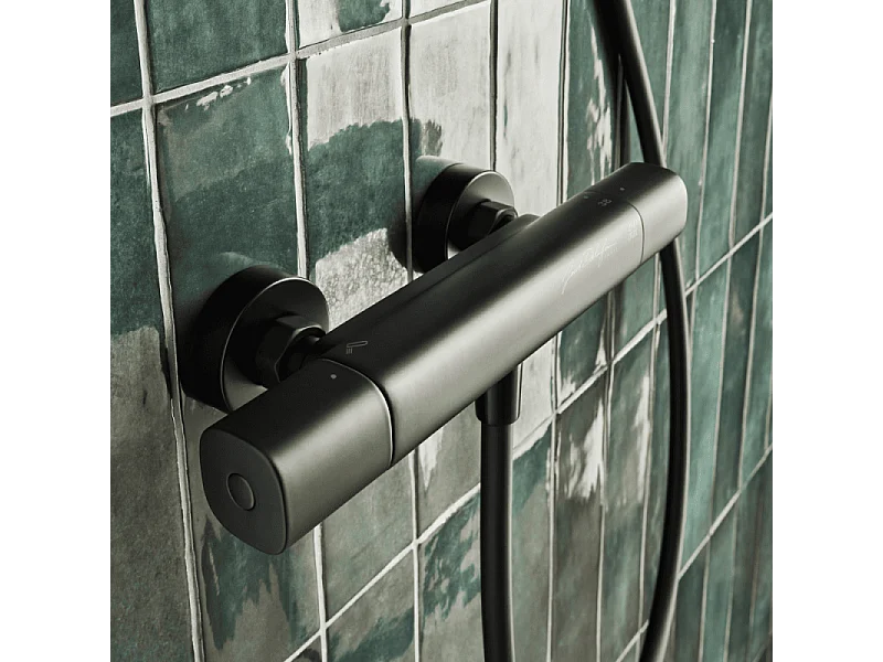 Mitigeur douche thermostatique JACOB DELAFON July+ noir mat