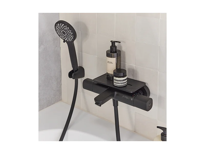 Mitigeur baignoire thermotastique JACOB DELAFON July+ noir mat