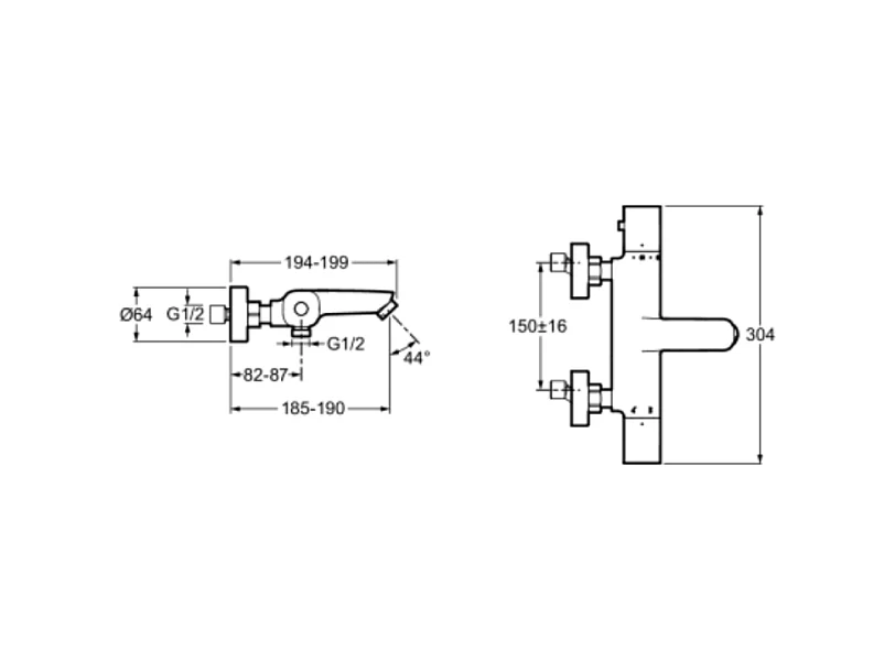 Mitigeur baignoire thermotastique JACOB DELAFON July+ noir mat
