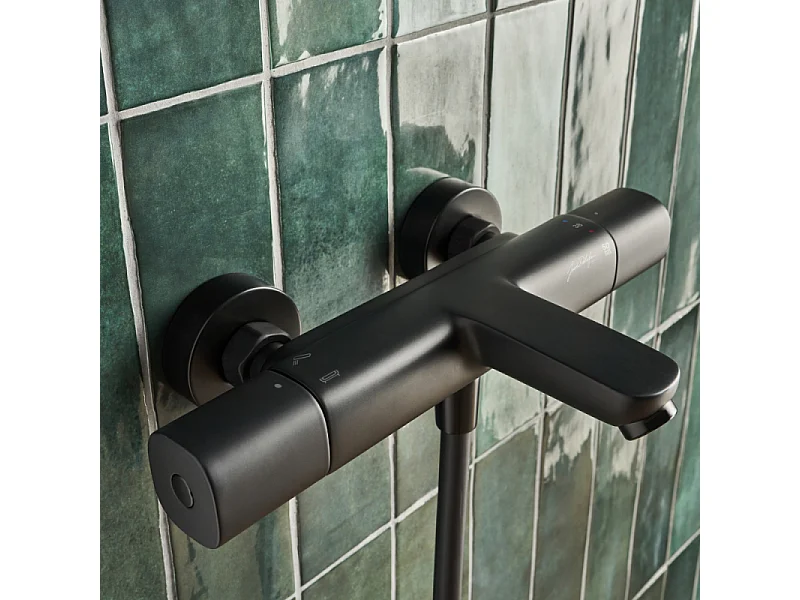 Mitigeur baignoire thermotastique JACOB DELAFON July+ noir mat