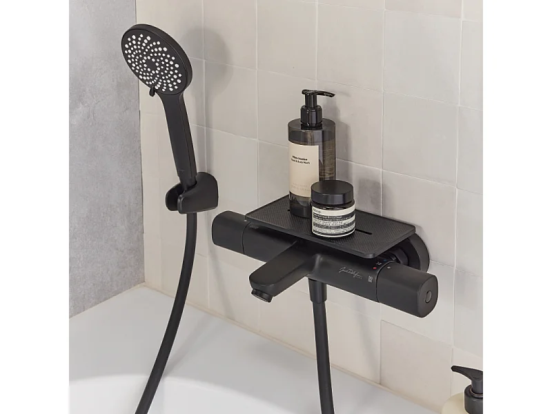 Mitigeur baignoire thermotastique JACOB DELAFON July+ noir mat