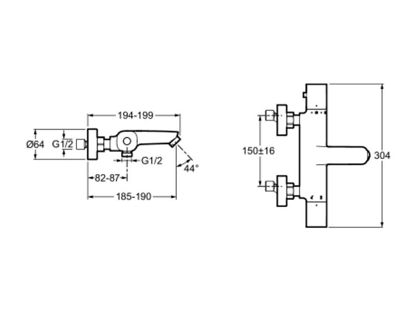 Mitigeur baignoire thermotastique JACOB DELAFON July+ noir mat