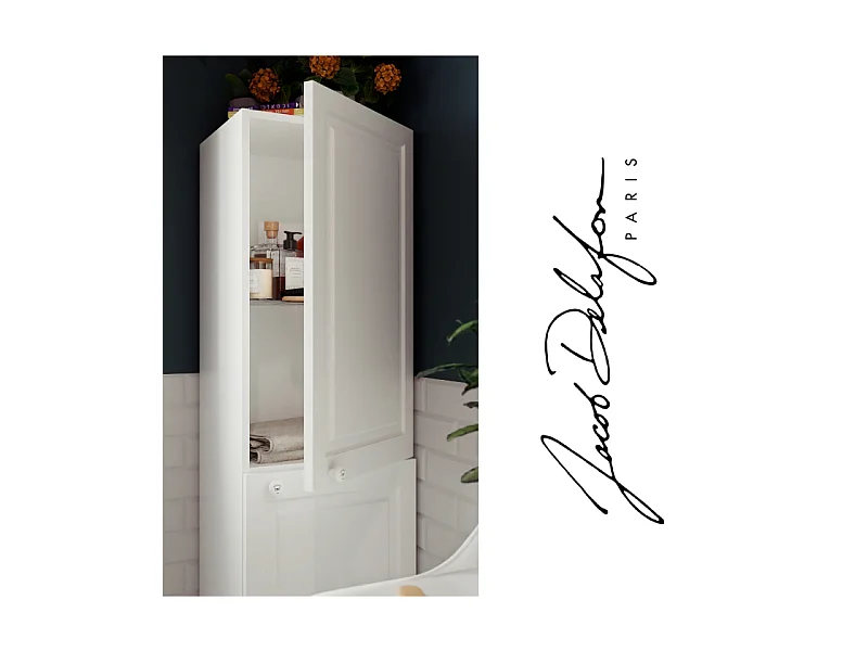 Colonne de salle de bain JACOB DELAFON Cléo 1889 blanc velours version droite