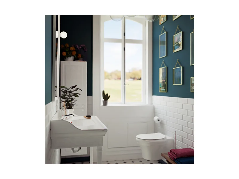 Colonne de salle de bain JACOB DELAFON Cléo 1889 blanc velours version droite