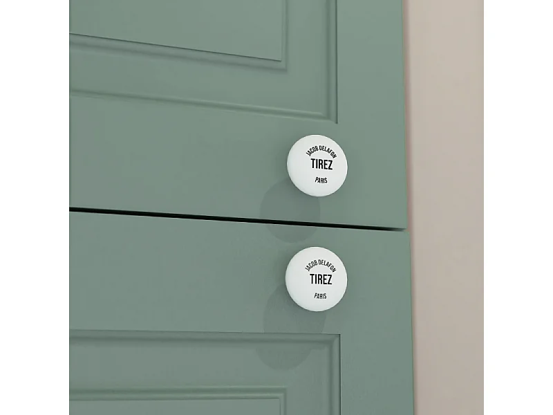 Colonne de salle de bain JACOB DELAFON Cléo 1889 Vert olivier velours version gauche