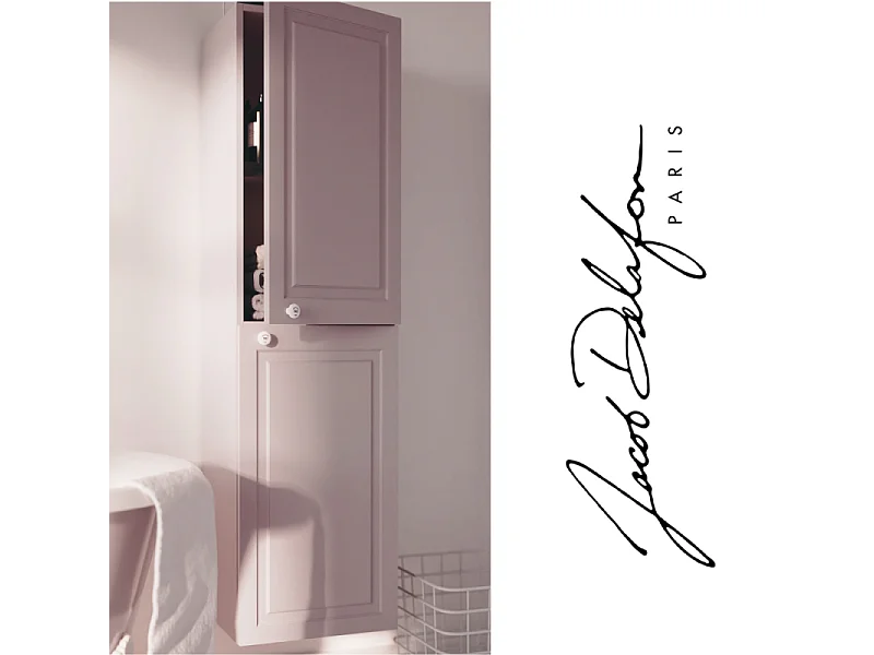 Colonne de salle de bain JACOB DELAFON Cléo 1889 rose pâle velours version droite