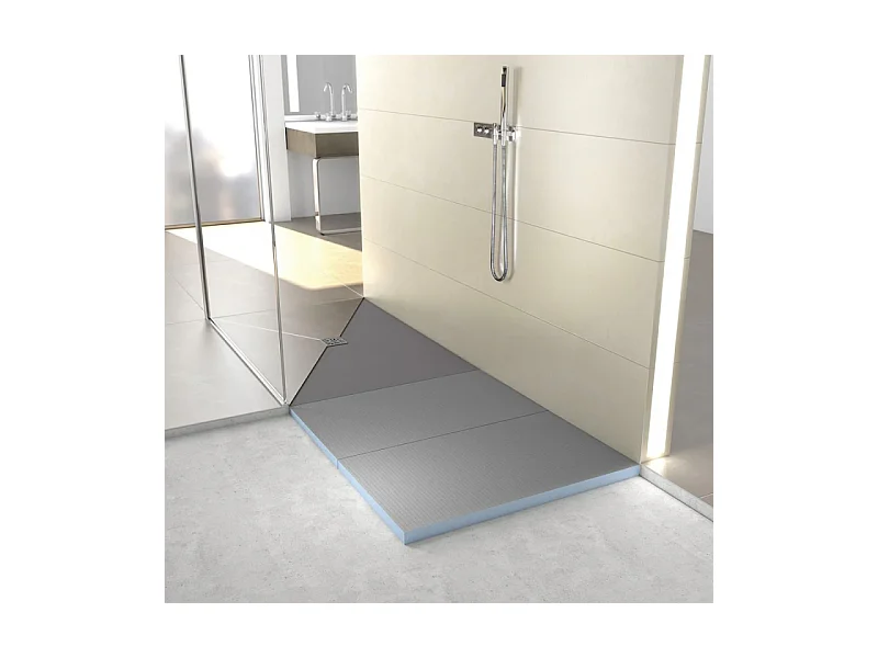 Receveur de douche pré-penté 104 x 160 x 3,8 cm WEDI Fundo Flex béton