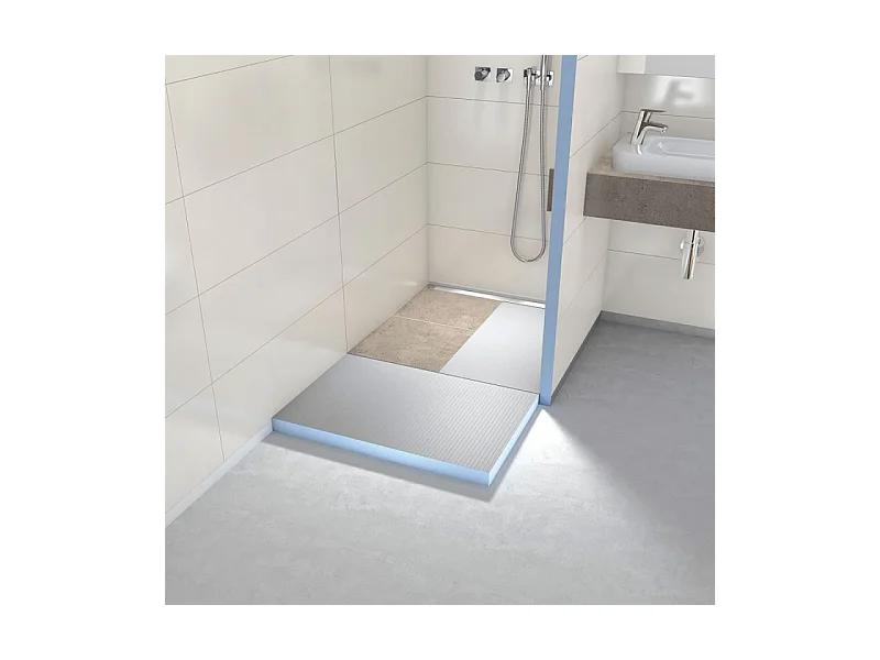 Receveur de douche pré-penté 104 x 120 x 3,8 cm WEDI Fundo Flex béton