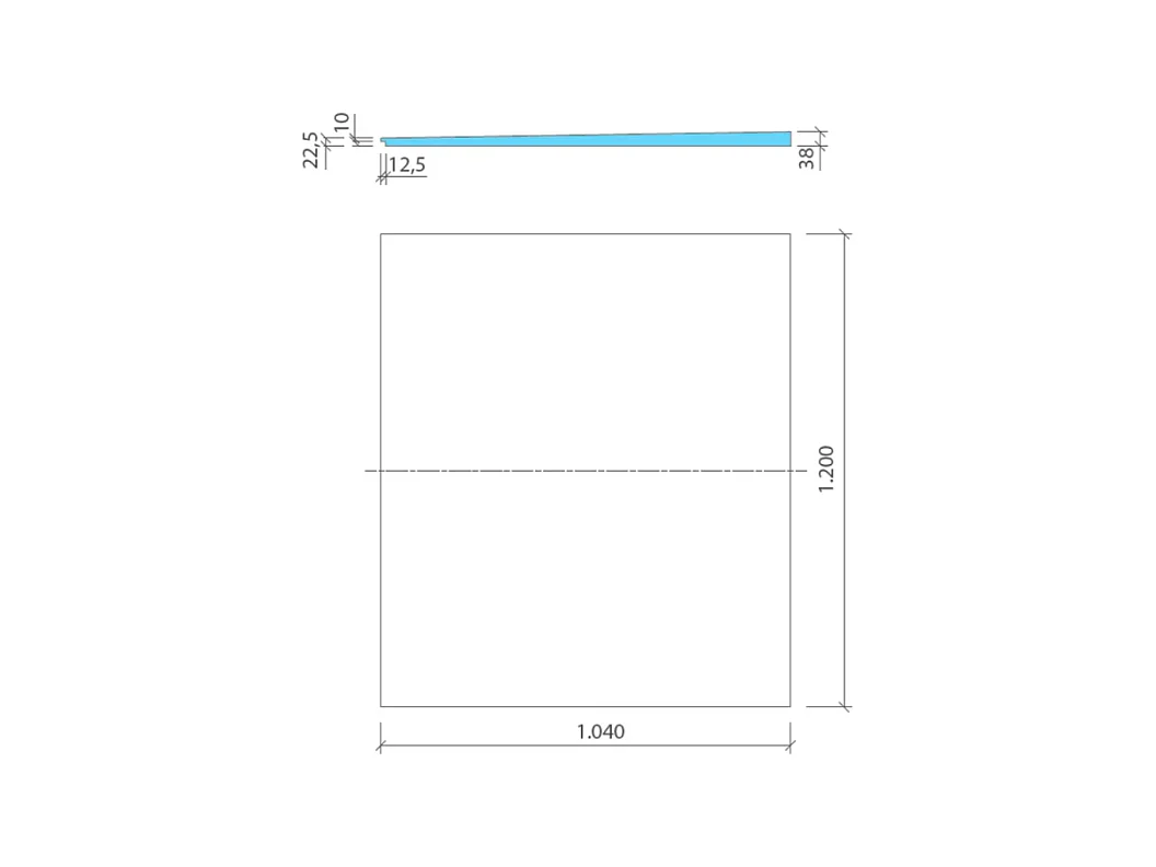 Receveur de douche pré-penté 104 x 120 x 3,8 cm WEDI Fundo Flex béton