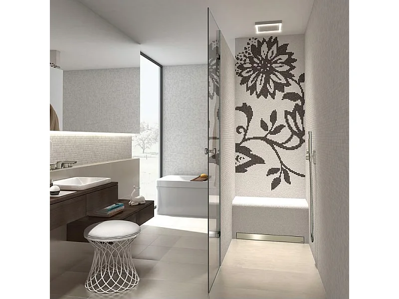 Receveur de douche pré-penté 104 x 120 x 3,8 cm WEDI Fundo Flex béton