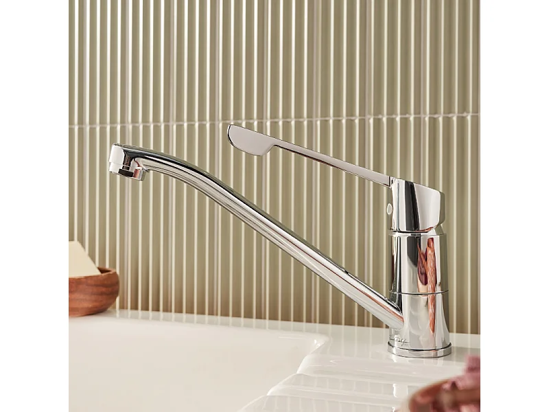 Robinet cuisine bec bas PMR JACOB DELAFON July+ chromé