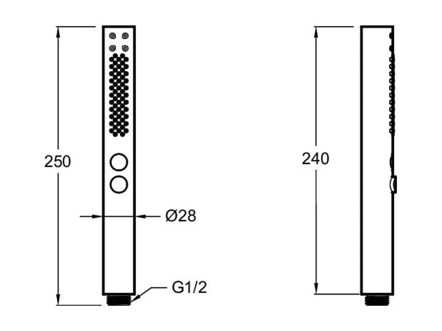Pommeau de douche JACOB DELAFON Shift+ rond 2 jets noir mat