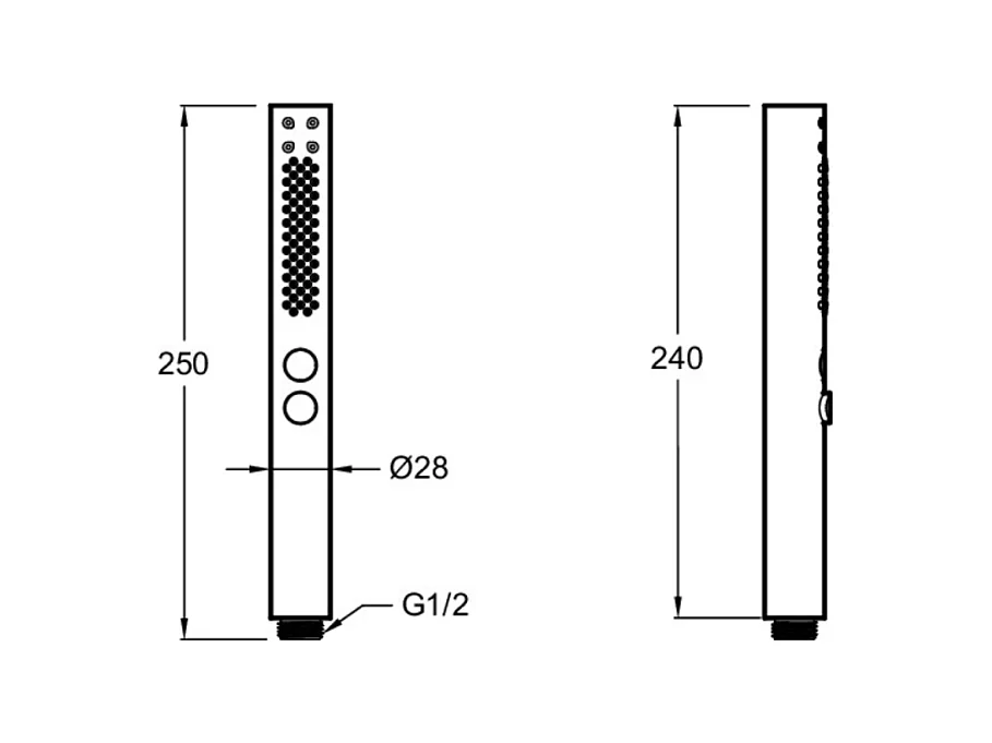 Pommeau de douche JACOB DELAFON Shift+ rond 2 jets chromé