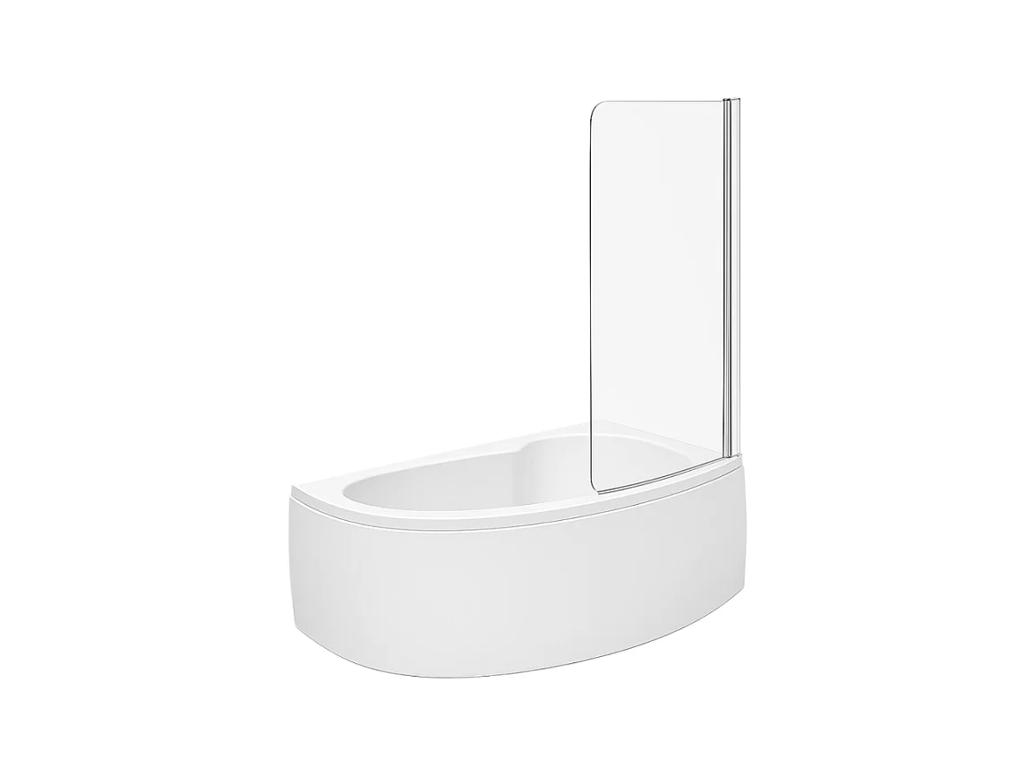 Pack baignoire d'angle 150 x 100 cm JACOB DELAFON Micromega Duo version droite  + tablier de baignoire + pare bain