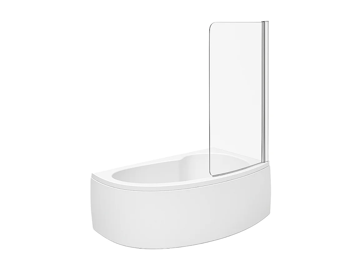 Pack baignoire d'angle 150 x 100 cm JACOB DELAFON Micromega Duo version droite  + tablier de baignoire + pare bain