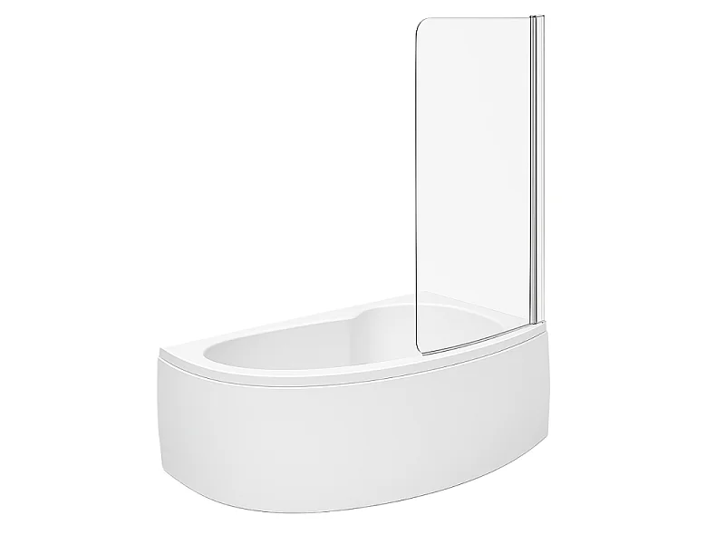Pack baignoire d'angle 150 x 100 cm JACOB DELAFON Micromega Duo version droite  + tablier de baignoire + pare bain