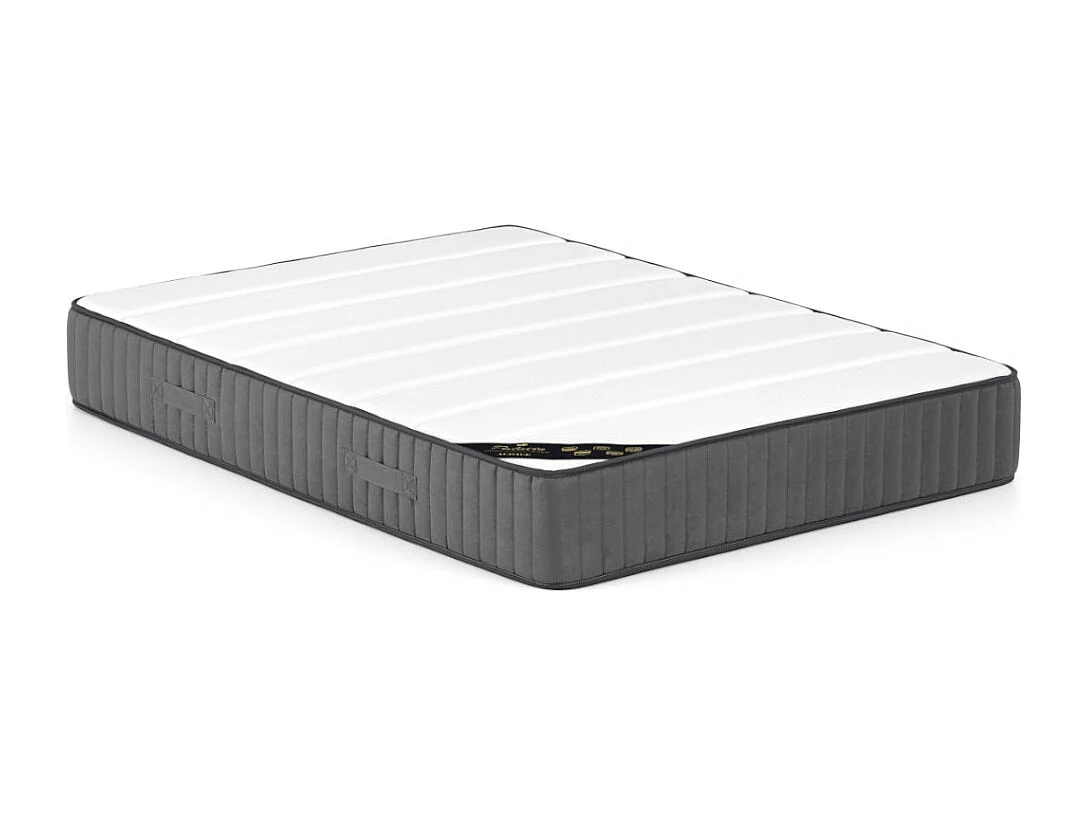 Lit coffre 180 x 200 cm - Tissu bouclette - Beige + Matelas - TIMANO de Pascal Morabito