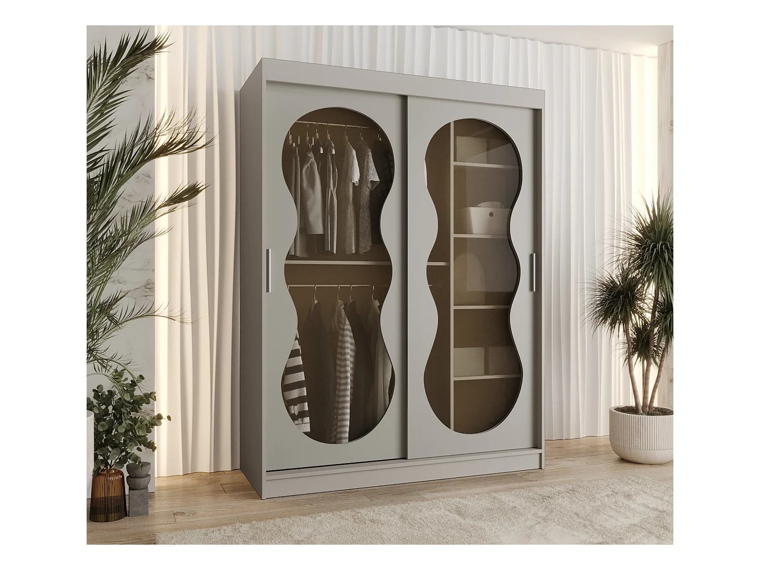 Armoire coulissante Bahrajn 3 200/150/62 2 portes (cachemire)