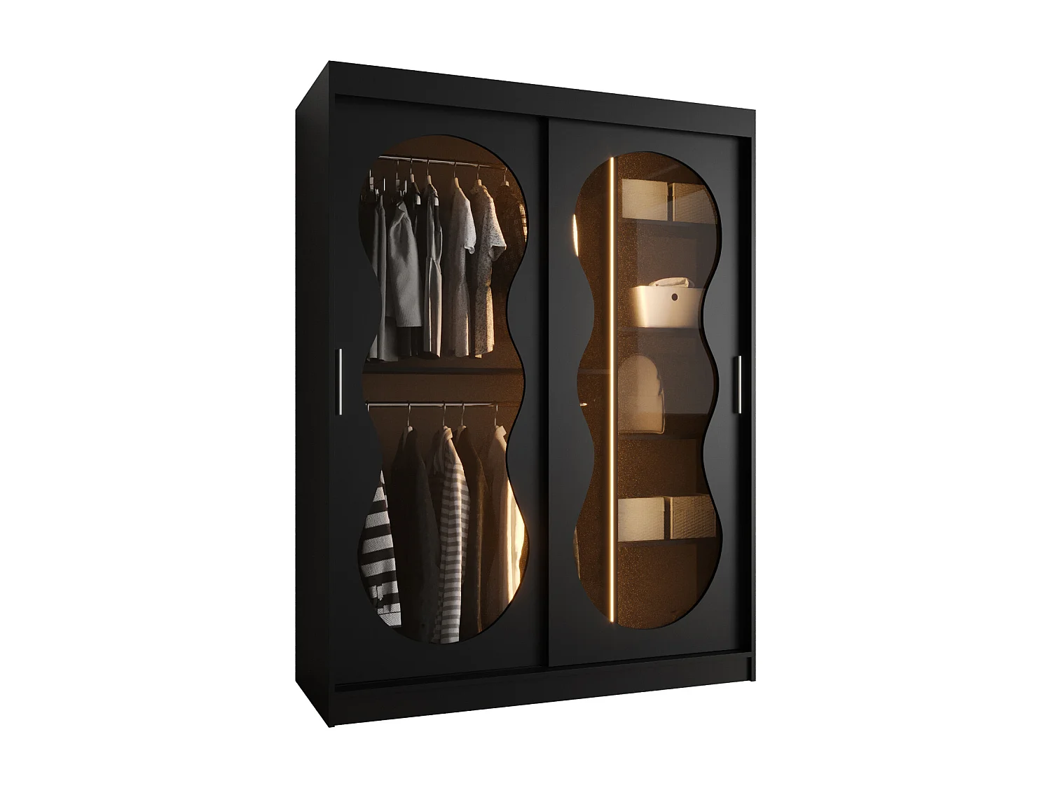 Armoire coulissante Bahrajn 3 200/150/62 2 portes (noir)