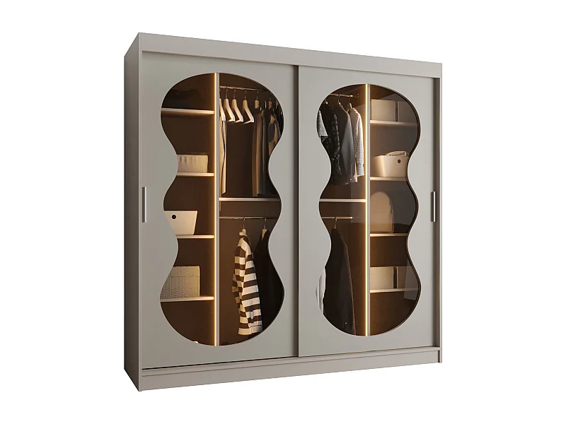 Armoire coulissante Bahrajn 3 200/200/62 2 portes (cachemire)