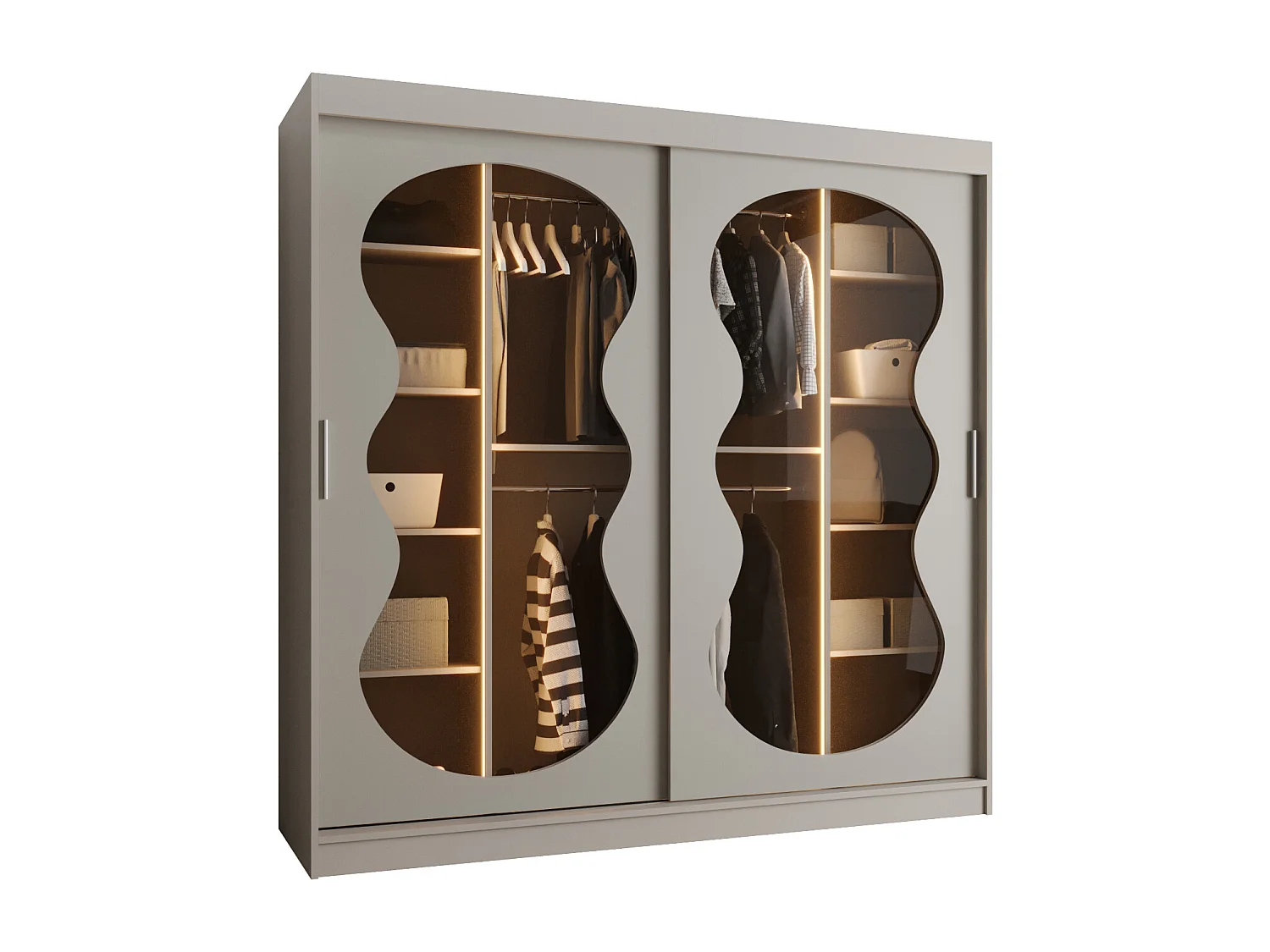 Armoire coulissante Bahrajn 3 200/200/62 2 portes (cachemire)