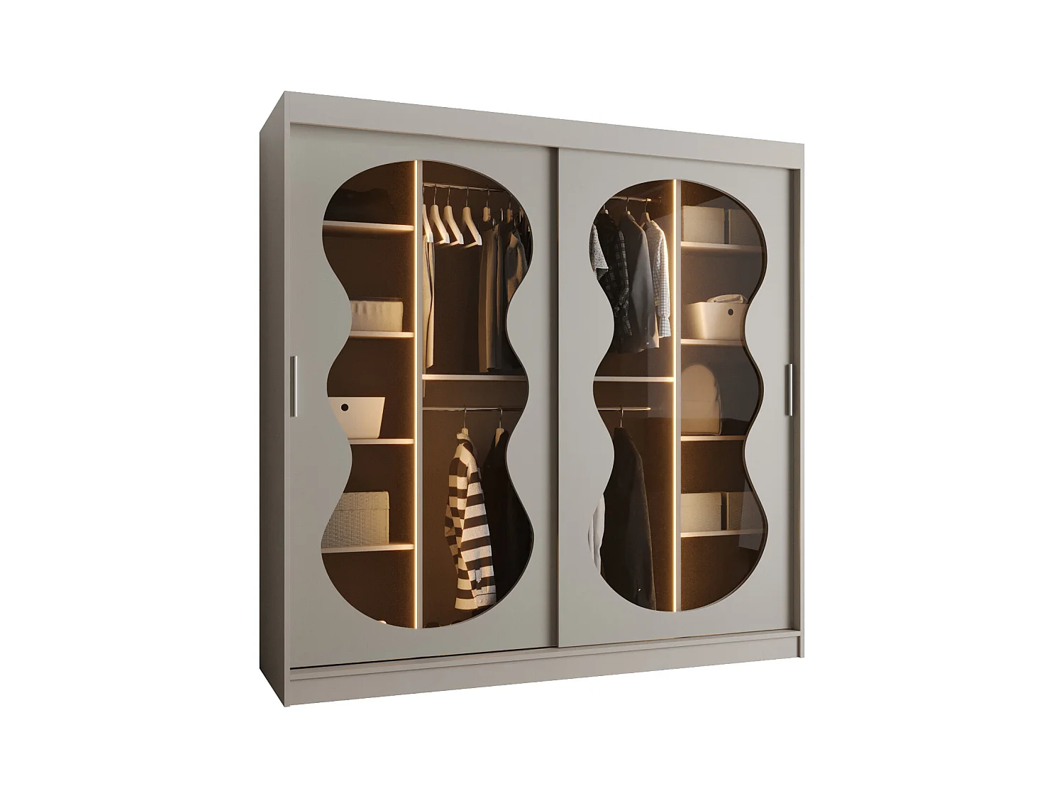 Armoire coulissante Bahrajn 3 200/200/62 2 portes (cachemire)