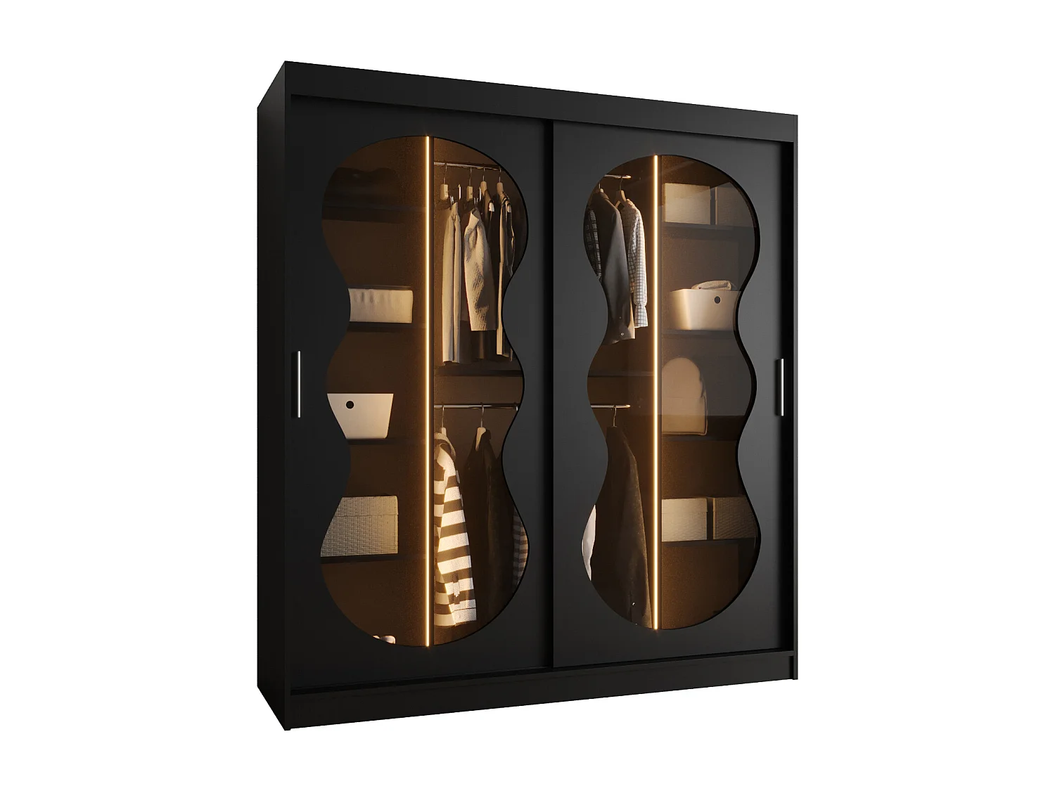 Armoire coulissante Bahrajn 3 200/180/62 2 portes (noir)