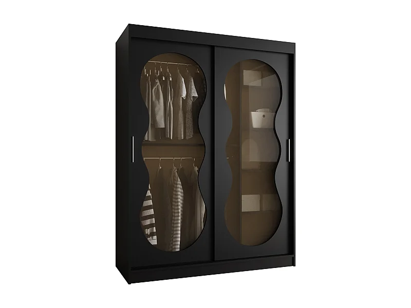 Armoire coulissante Bahrajn 3 200/150/62 2 portes (noir)