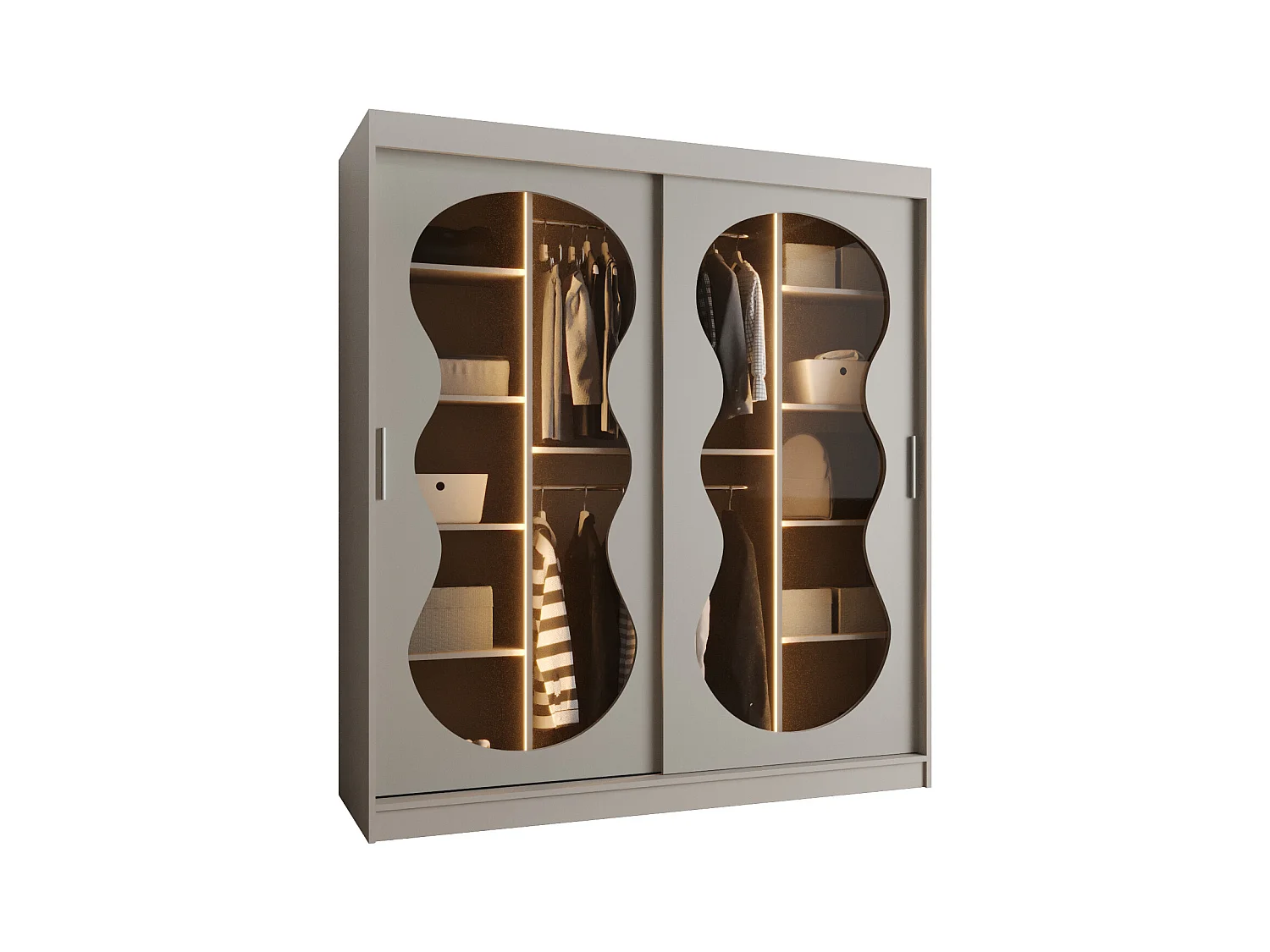 Armoire coulissante Bahrajn 3 200/180/62 2 portes (cachemire)