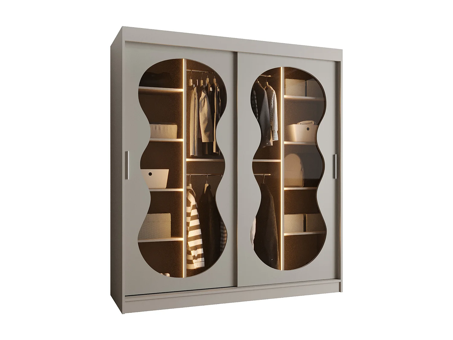 Armoire coulissante Bahrajn 3 200/180/62 2 portes (cachemire)