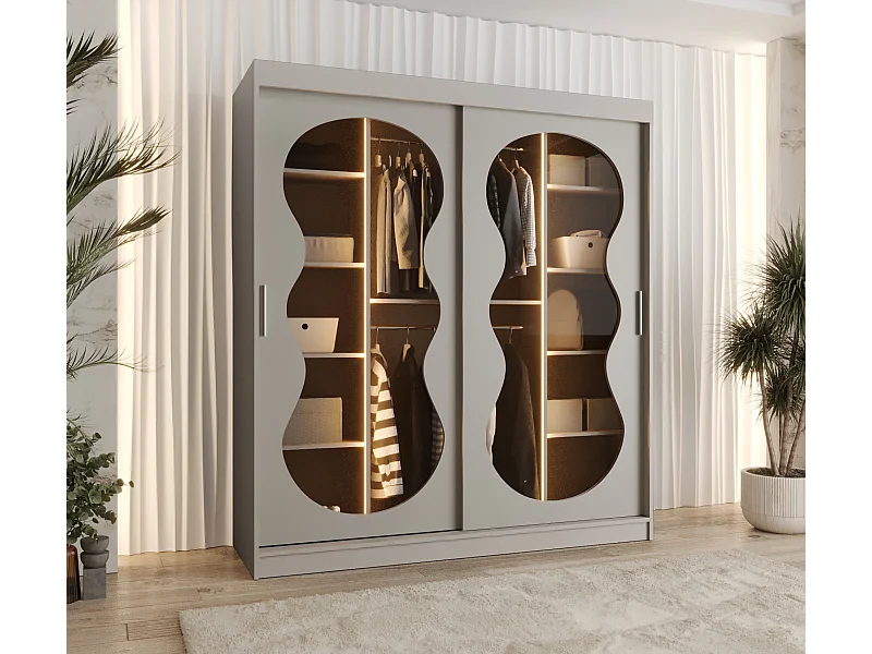 Schiebetürenschrank Bahrajn 3 200/180/62 2-türig (Kaschmir)