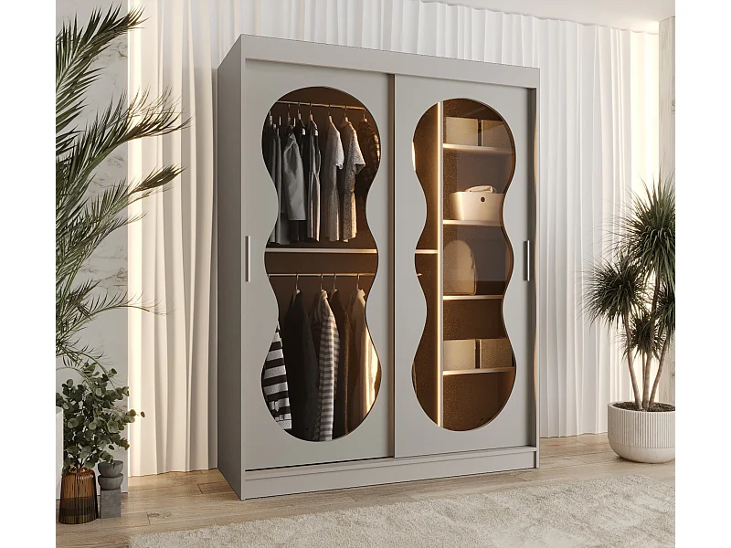 Armoire coulissante Bahrajn 3 200/150/62 2 portes (cachemire)