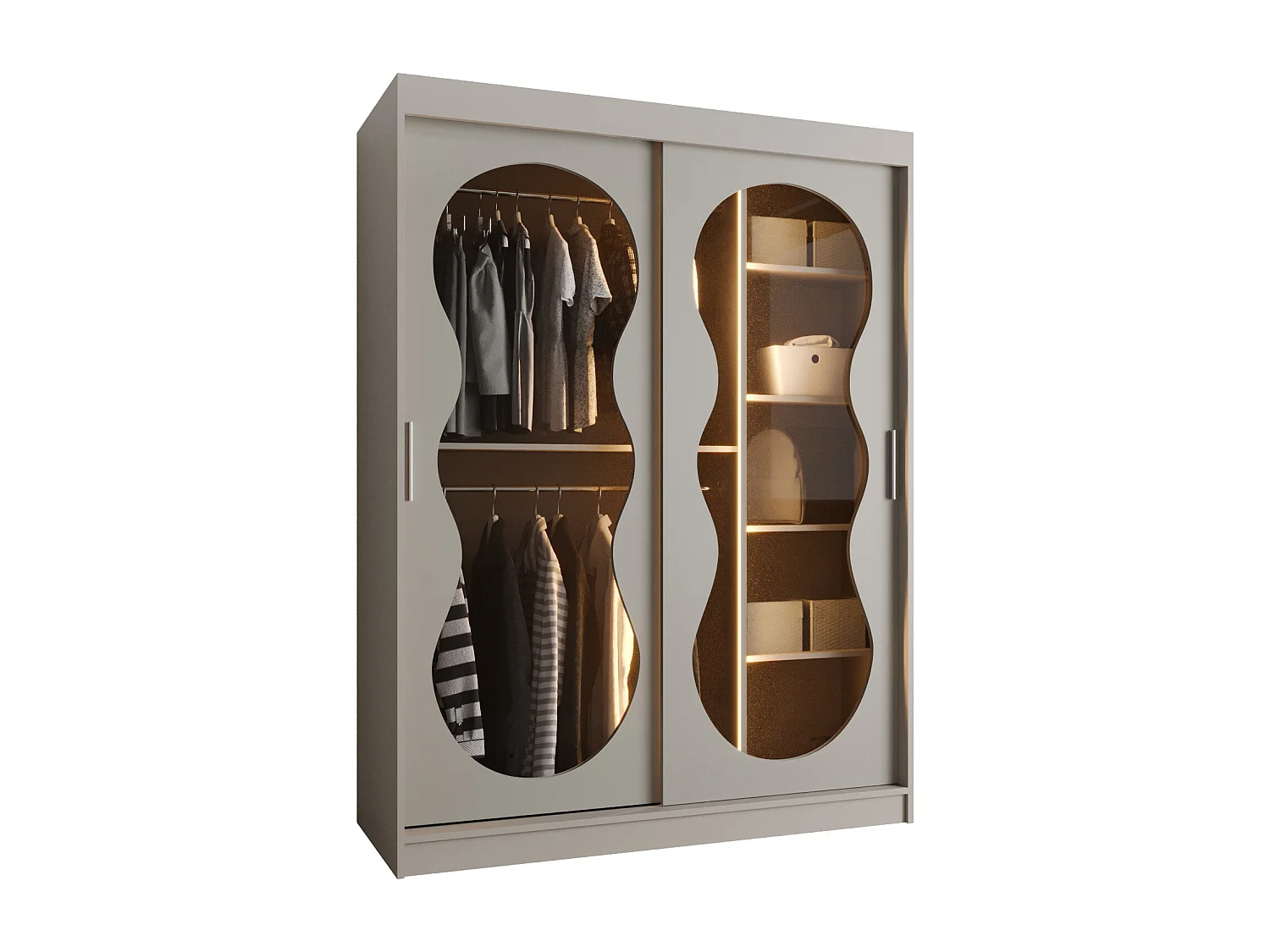 Armoire coulissante Bahrajn 3 200/150/62 2 portes (cachemire)