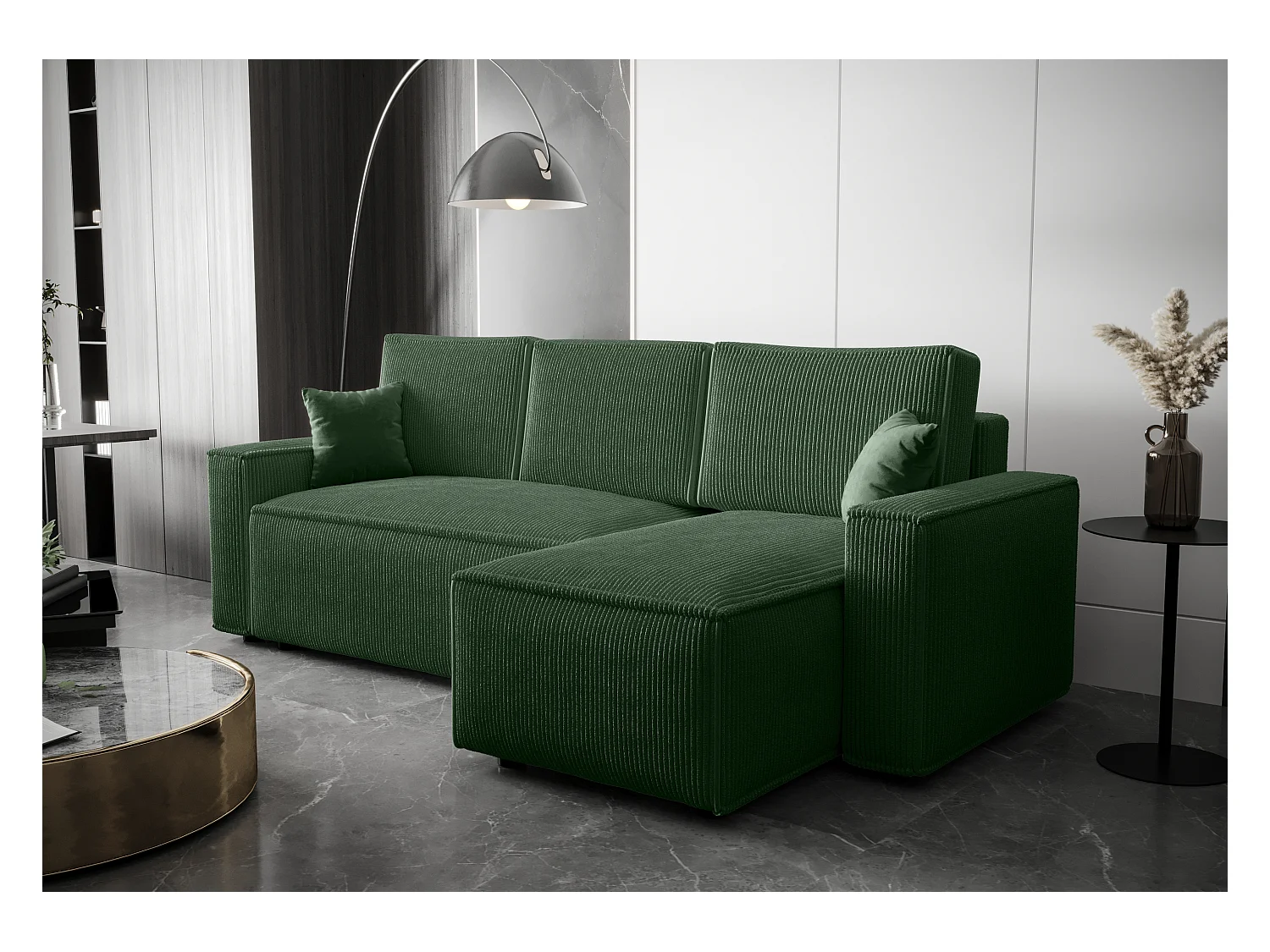 BEDANTE Canapé d'angle avec fonction de couchage AMBRO L Poso 14 Droite