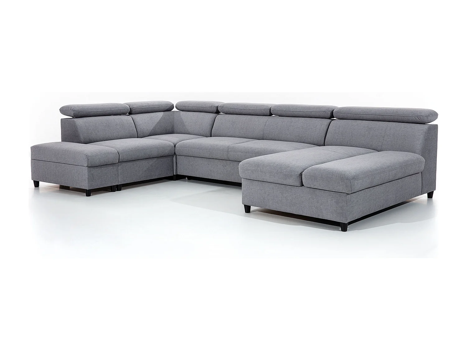 AX LIVING U Sofa mit Schlaffunktion Olettio 342 cm Grau L