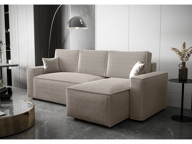 BEDANTE Canapé d'angle avec fonction de couchage AMBRO L Poso 100 Droite