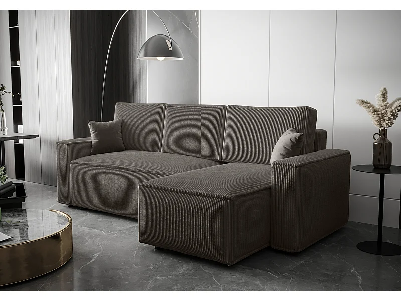 BEDANTE Canapé d'angle avec fonction de couchage AMBRO L Poso 22 Droite