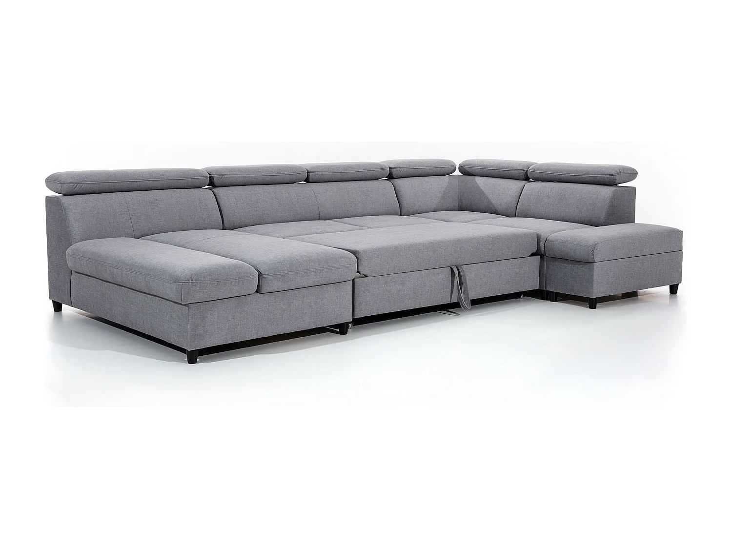 AX LIVING Braun U Sofa mit Schlaffunktion Olettio 342 cm R