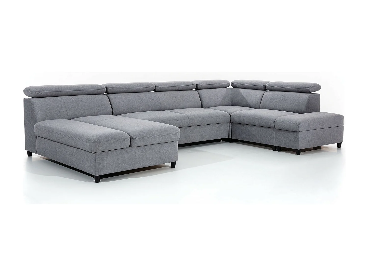 AX LIVING Braun U Sofa mit Schlaffunktion Olettio 342 cm R