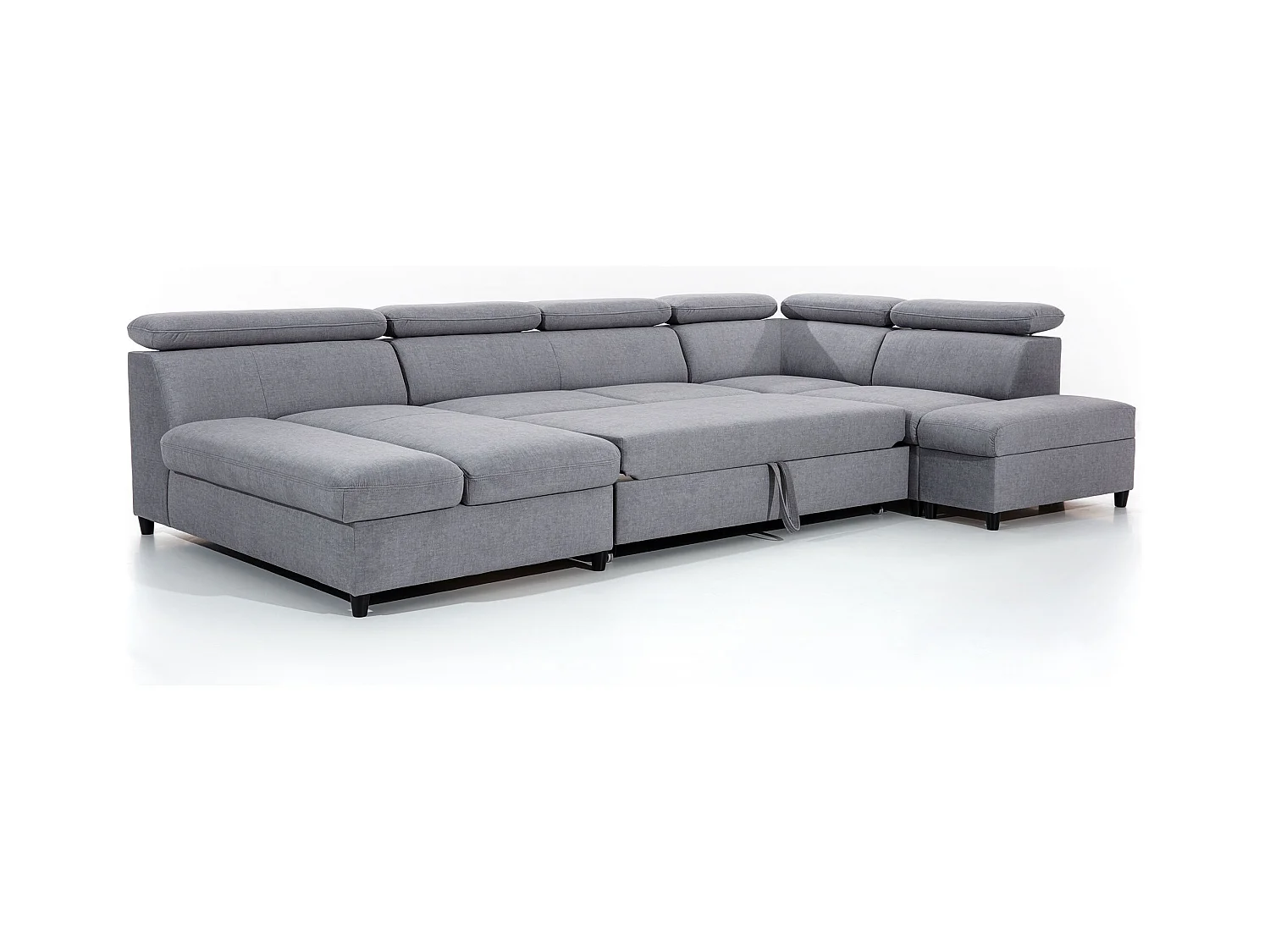 AX LIVING Braun U Sofa mit Schlaffunktion Olettio 342 cm R