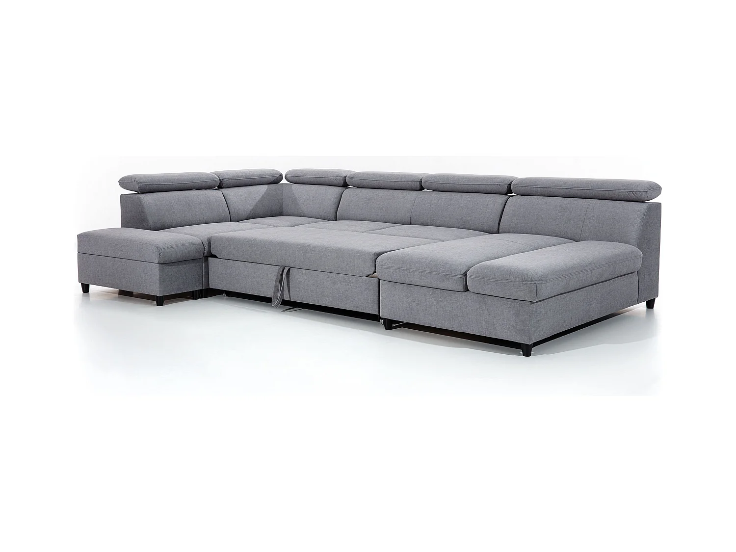 AX LIVING Braun U Sofa mit Schlaffunktion Olettio 342 cm L