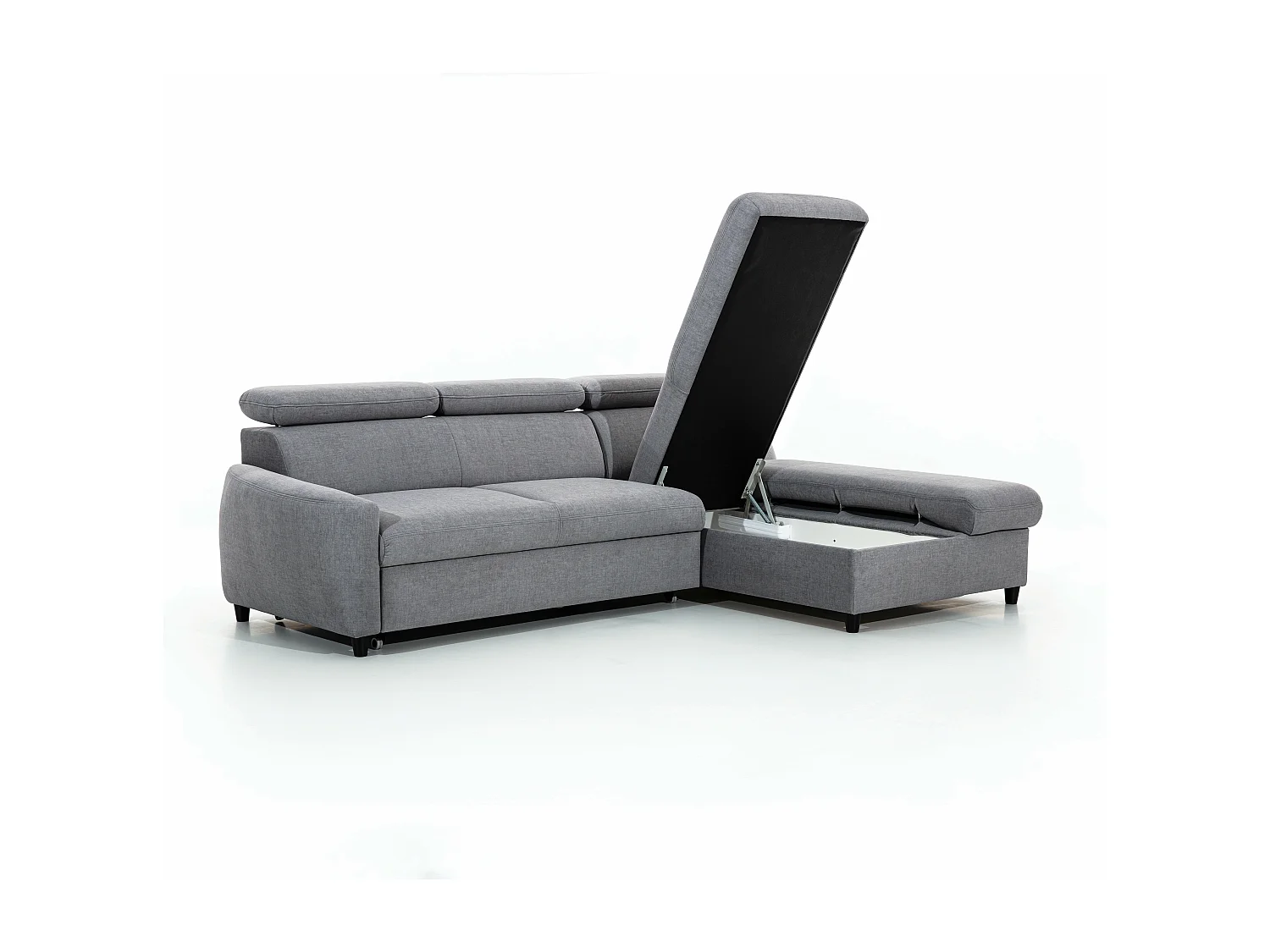 AX LIVING Klein Sofa mit Schlaffunktion Olettio Mini 260 cm Braun R