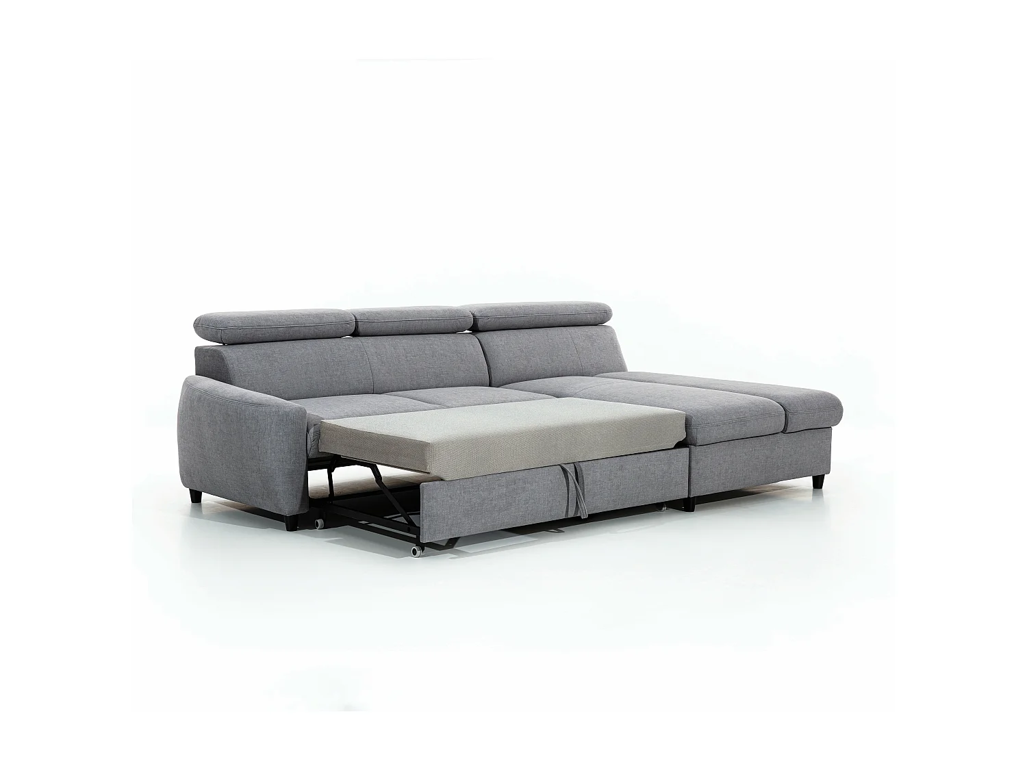 AX LIVING Klein Sofa mit Schlaffunktion Olettio Mini 260 cm Braun R