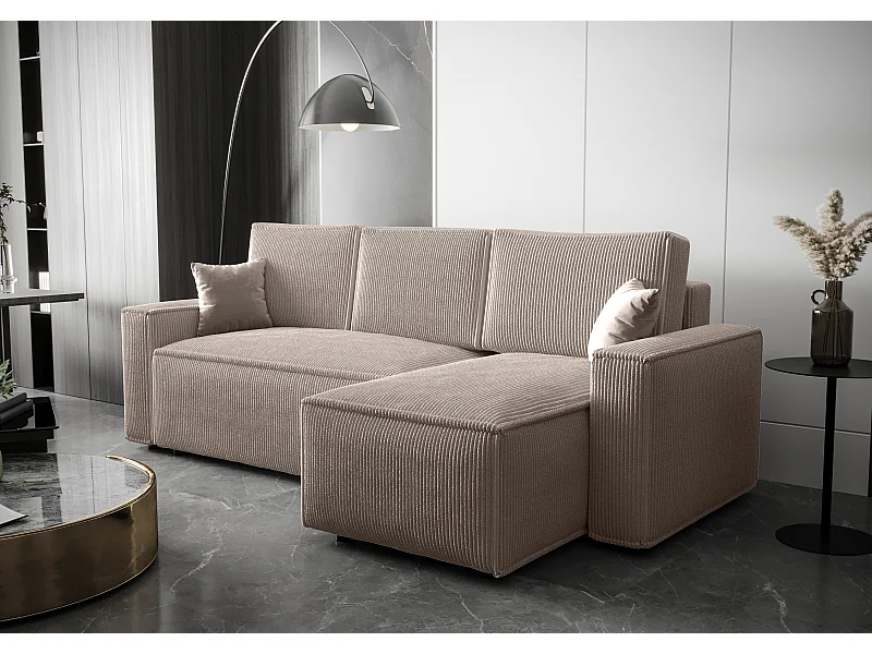 BEDANTE Hoekbank L met slaapfunctie AMBRO Poso 02 Rechts