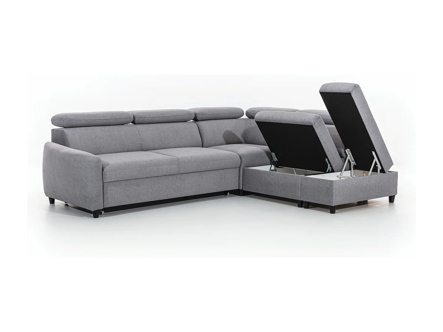 AX LIVING Ecksofa mit Schlaffunktion Braun Olettio L-Form 265 cm R