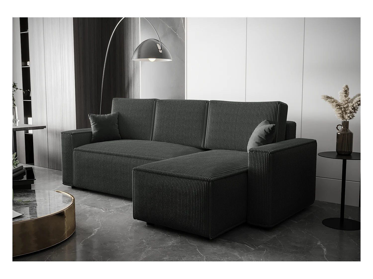 BEDANTE Canapé d'angle avec fonction de couchage AMBRO L Poso 34 Droite