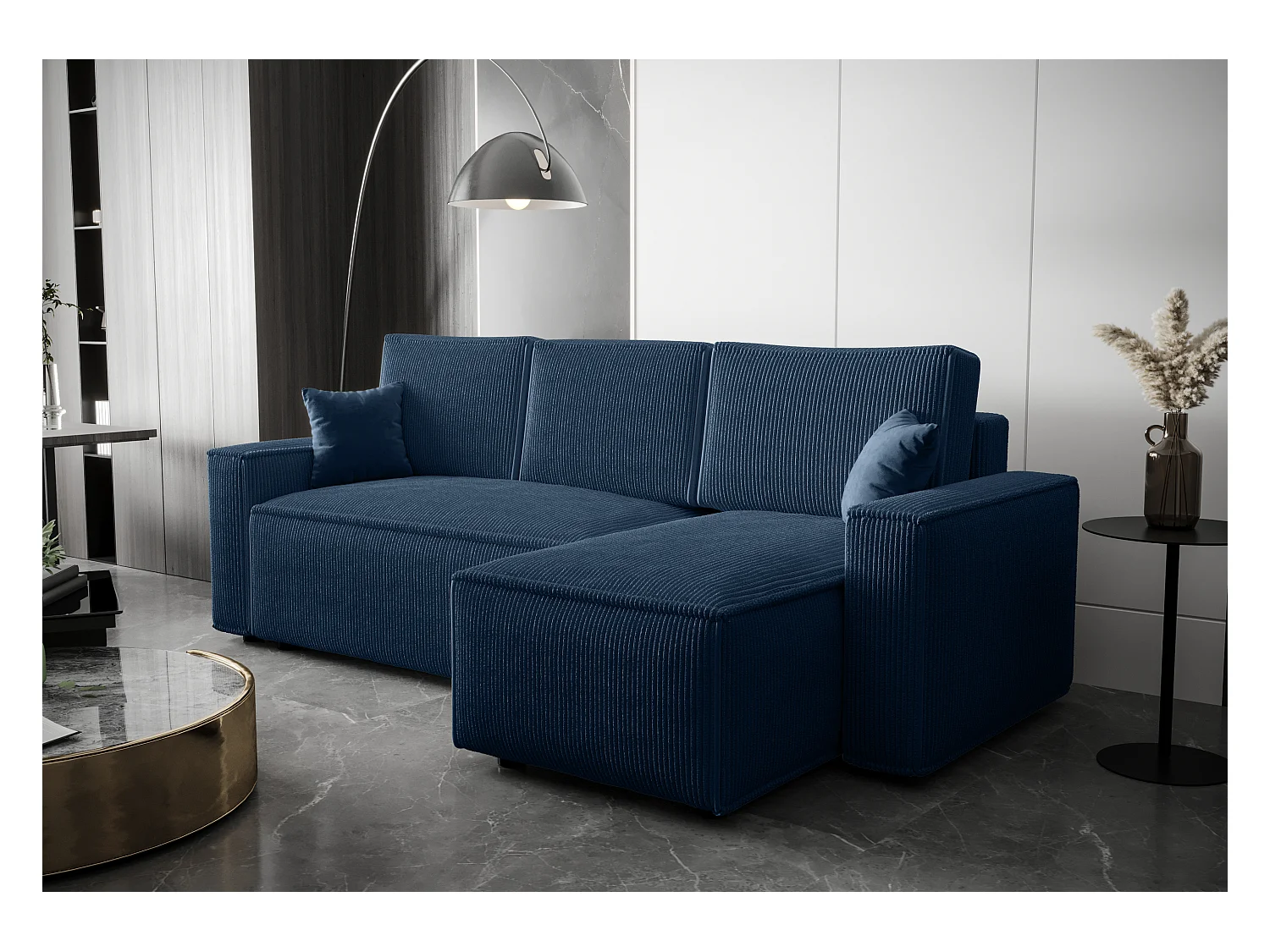 BEDANTE Canapé d'angle avec fonction de couchage AMBRO L Poso 05 Droite