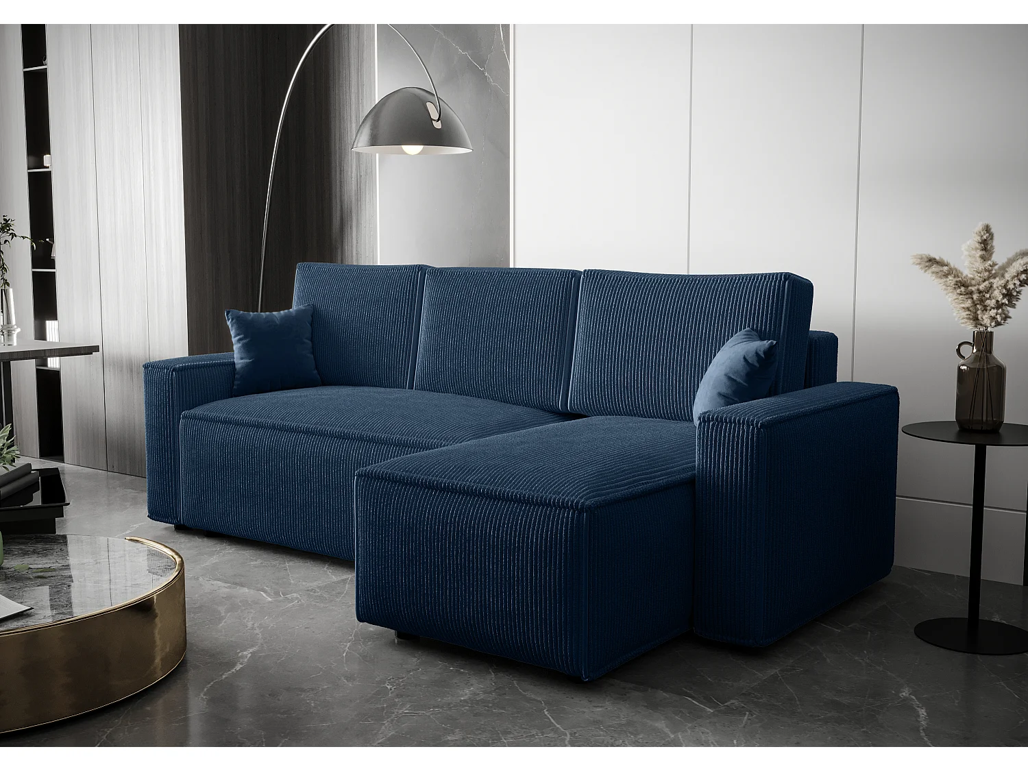 BEDANTE Canapé d'angle avec fonction de couchage AMBRO L Poso 05 Droite