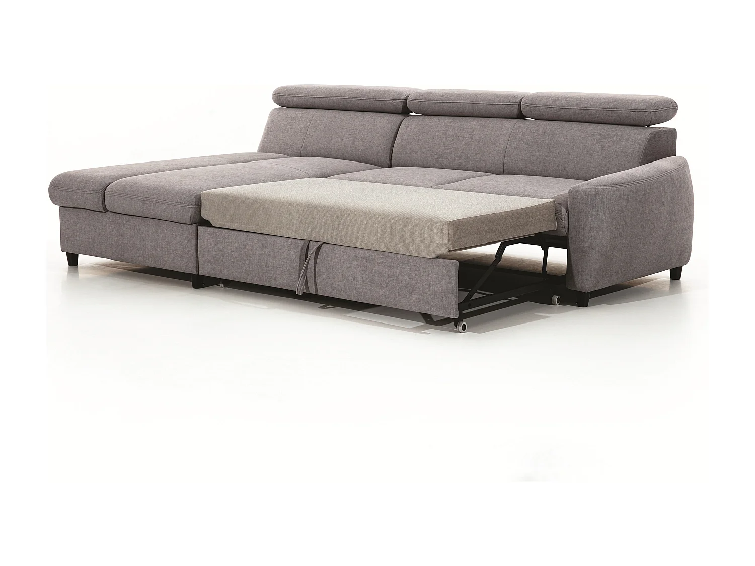 AX LIVING Klein Sofa mit Schlaffunktion Olettio Mini 260 cm Braun L